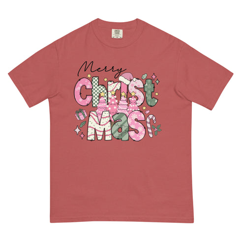 Pink Merry Christmas Comfort Colors Shirt
