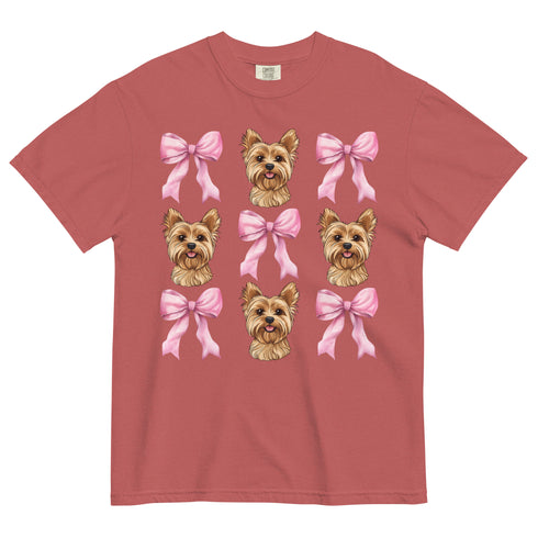 Blonde Yorkie and Bows Shirt