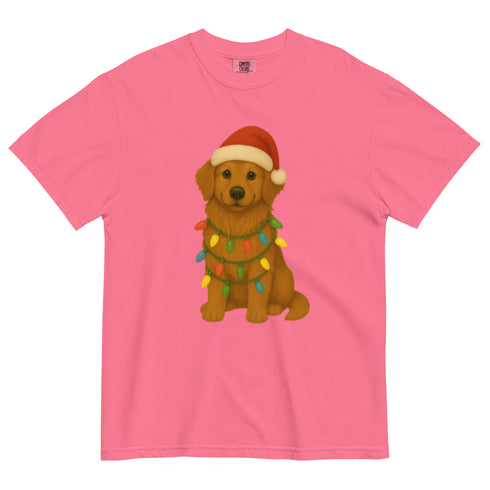 Christmas Golden Retriever Comfort Colors Shirt