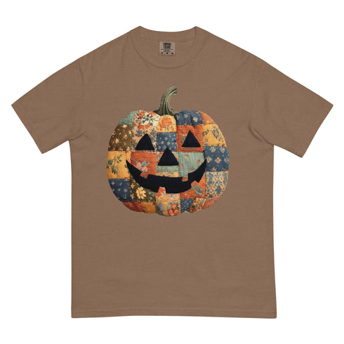 Jack O Lantern Patchwork Pumpkin T-Shirt