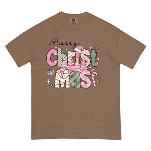 Pink Merry Christmas Comfort Colors Shirt