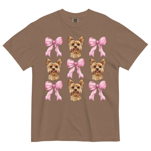Blonde Yorkie and Bows Shirt