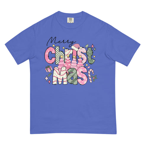 Pink Merry Christmas Comfort Colors Shirt