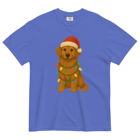 Christmas Golden Retriever Comfort Colors Shirt