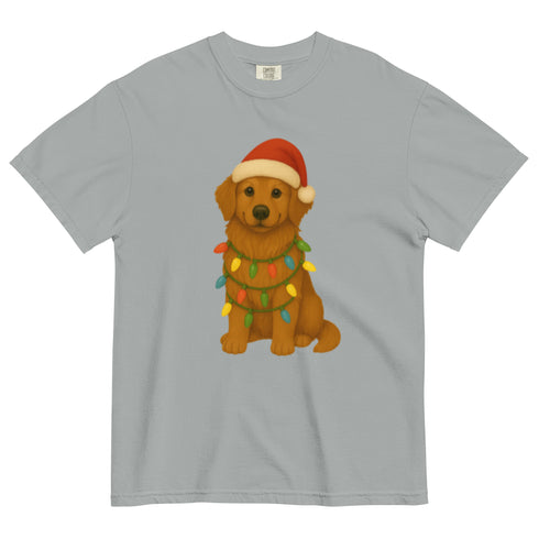 Christmas Golden Retriever Comfort Colors Shirt
