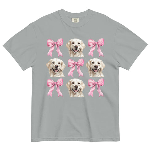 White Golden Retriever with bows Shirt