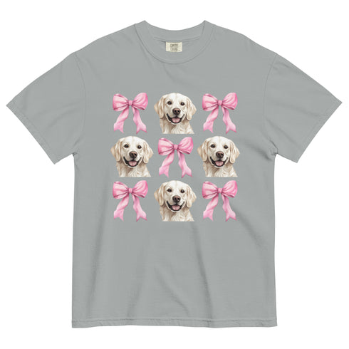 White Golden Retriever with bows Shirt