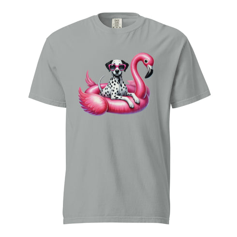 Dalmatian Flamingo Float Dog Shirt