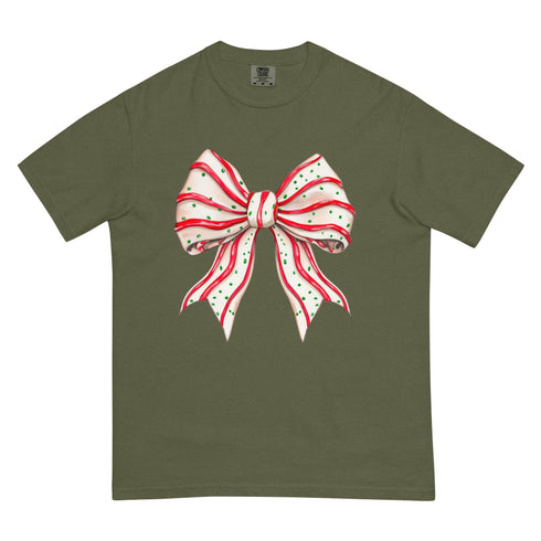 Christmas Tree Cake Bow Shirt