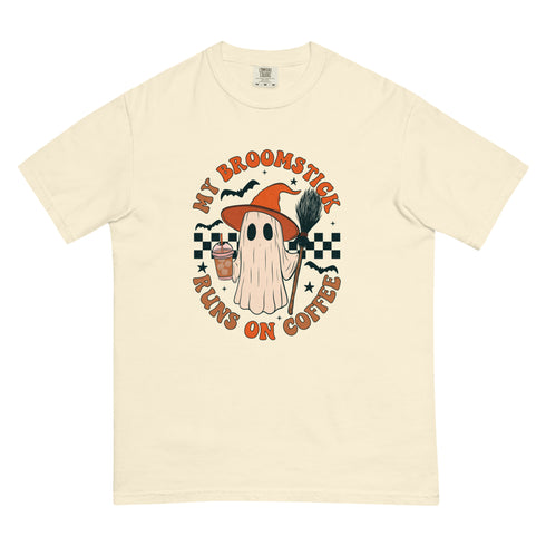 My Broomstick Runs on Coffee Halloween Coffee Shirt