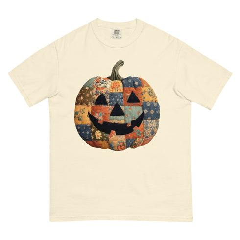 Jack O Lantern Patchwork Pumpkin T-Shirt