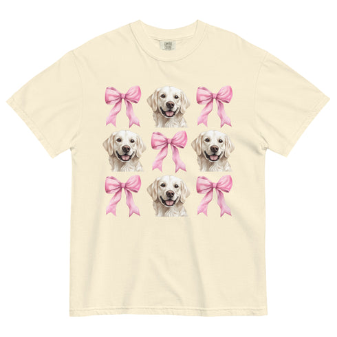 White Golden Retriever with bows Shirt