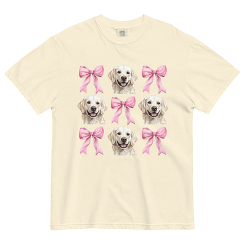 White Golden Retriever with bows Shirt