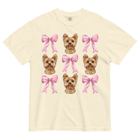 Blonde Yorkie and Bows Shirt