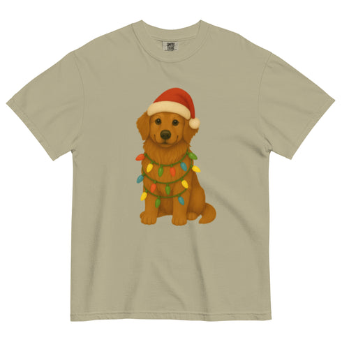 Christmas Golden Retriever Comfort Colors Shirt