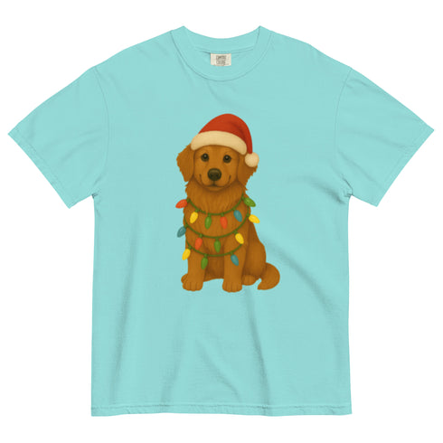 Christmas Golden Retriever Comfort Colors Shirt