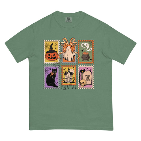 Spooky Stamps Halloween Comfort Colors Shirt