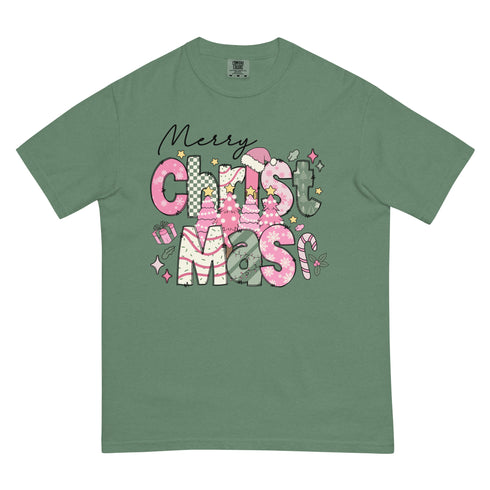 Pink Merry Christmas Comfort Colors Shirt