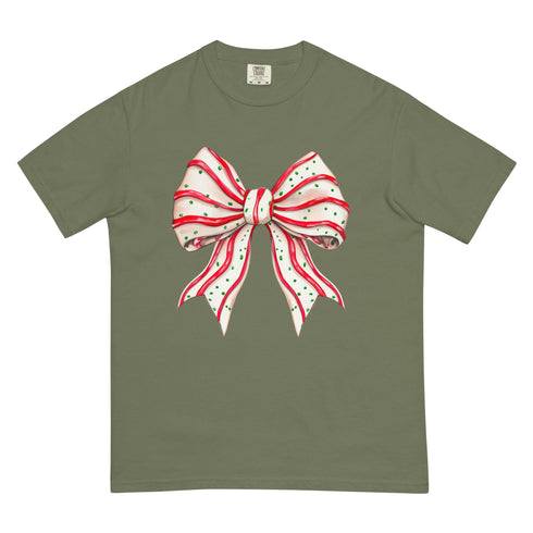 Christmas Tree Cake Bow Shirt