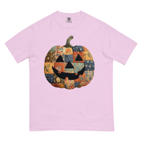 Jack O Lantern Patchwork Pumpkin T-Shirt