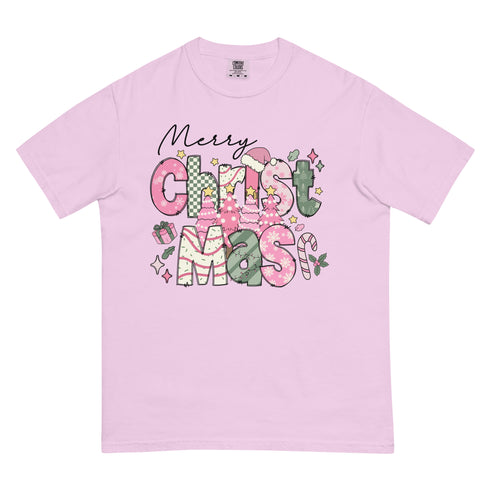 Pink Merry Christmas Comfort Colors Shirt