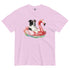 Border Collie Flamingo Float Dog Shirt
