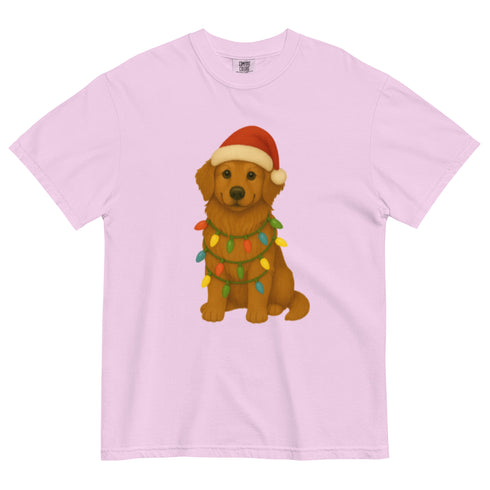 Christmas Golden Retriever Comfort Colors Shirt