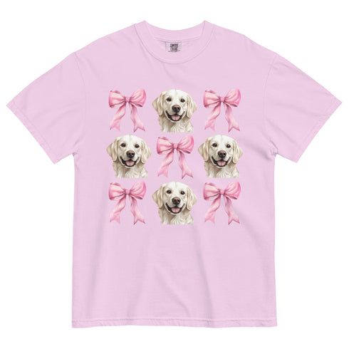 White Golden Retriever with bows Shirt