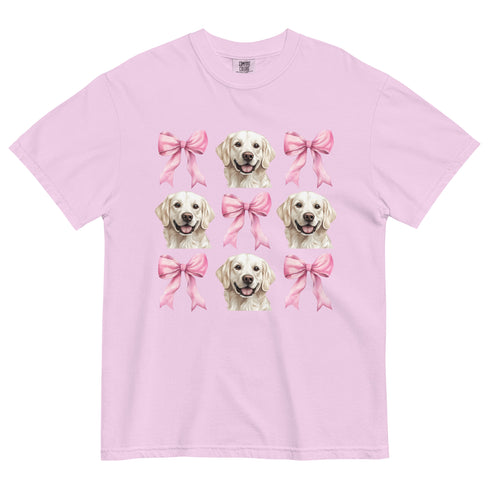 White Golden Retriever with bows Shirt