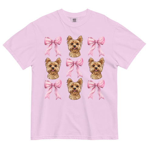 Blonde Yorkie and Bows Shirt