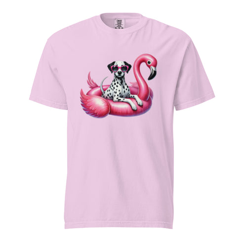 Dalmatian Flamingo Float Dog Shirt