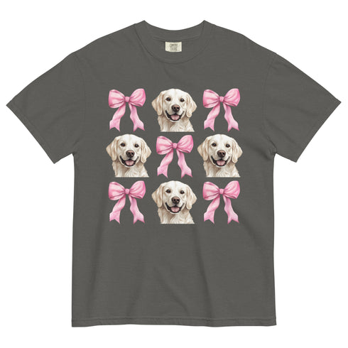 White Golden Retriever with bows Shirt