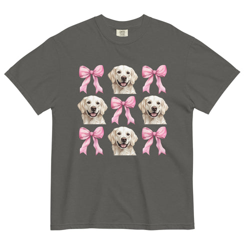 White Golden Retriever with bows Shirt