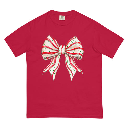 Christmas Tree Cake Bow Shirt