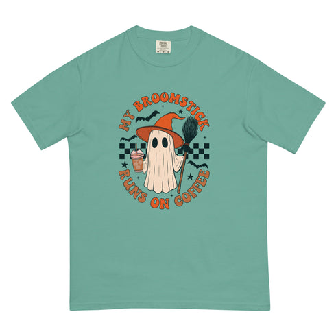My Broomstick Runs on Coffee Halloween Coffee Shirt