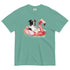 Border Collie Flamingo Float Dog Shirt