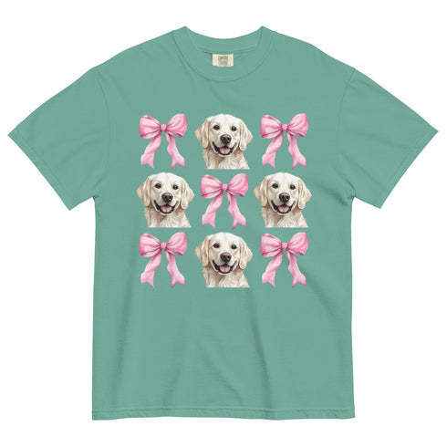 White Golden Retriever with bows Shirt