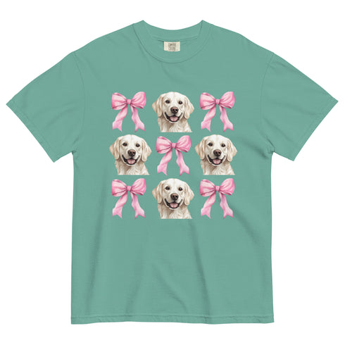 White Golden Retriever with bows Shirt