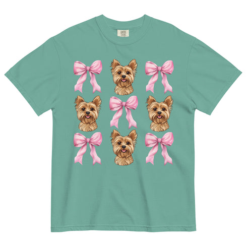Blonde Yorkie and Bows Shirt