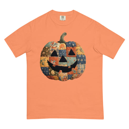 Jack O Lantern Patchwork Pumpkin T-Shirt