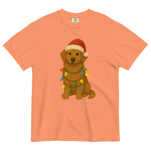 Christmas Golden Retriever Comfort Colors Shirt
