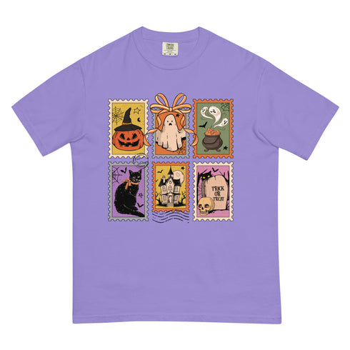 Spooky Stamps Halloween Comfort Colors Shirt