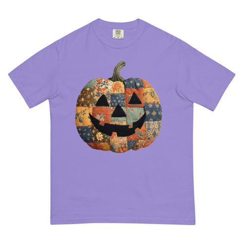 Jack O Lantern Patchwork Pumpkin T-Shirt
