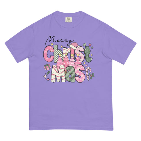 Pink Merry Christmas Comfort Colors Shirt
