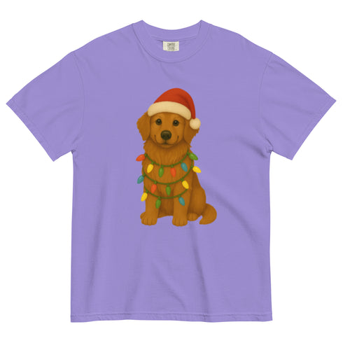 Christmas Golden Retriever Comfort Colors Shirt