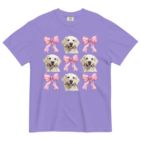 White Golden Retriever with bows Shirt