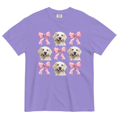 White Golden Retriever with bows Shirt