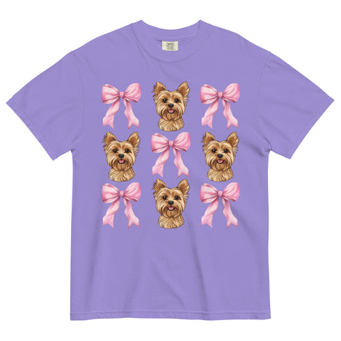 Blonde Yorkie and Bows Shirt