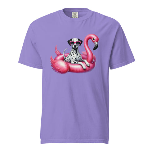 Dalmatian Flamingo Float Dog Shirt