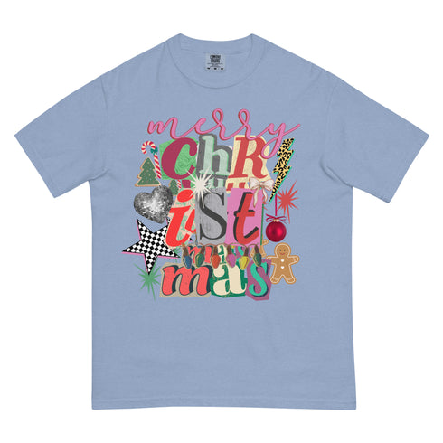 Merry Christmas Preppy Y2K Comfort Colors Graphic